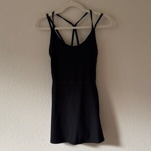 Old Navy Black Strappy Mini Skort Dress with Built in Bra
